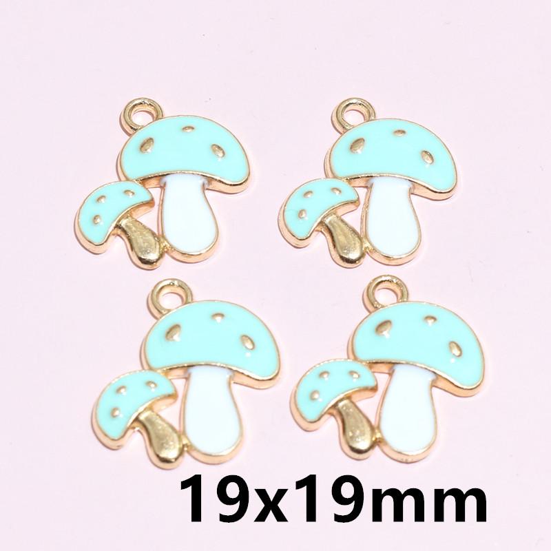 20pcs Enamel Charms Pendants Butterfly Flower Bow Mushroom Shape DIY Jewelry Making Accessories for Earrings Necklace Bracelets