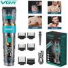 New VGR V-695 Professional Transparent Body Hair Clipper Barber IPX7 Waterproof Hair Cutting Machine Haircut Oil Head Clipper Home Beard Shaver