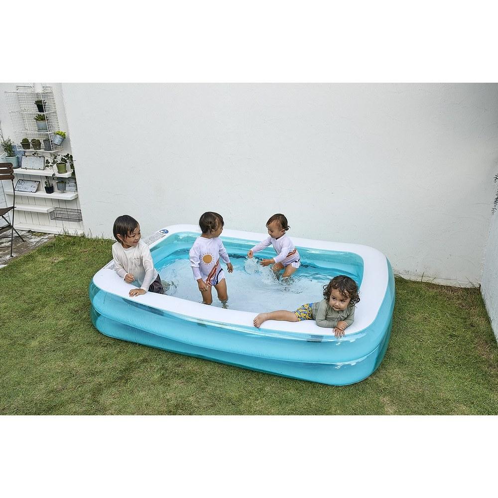 JILONG Giant Rectangular Pool JL-697866 228cm Inflated Size Water Drain Valve Included