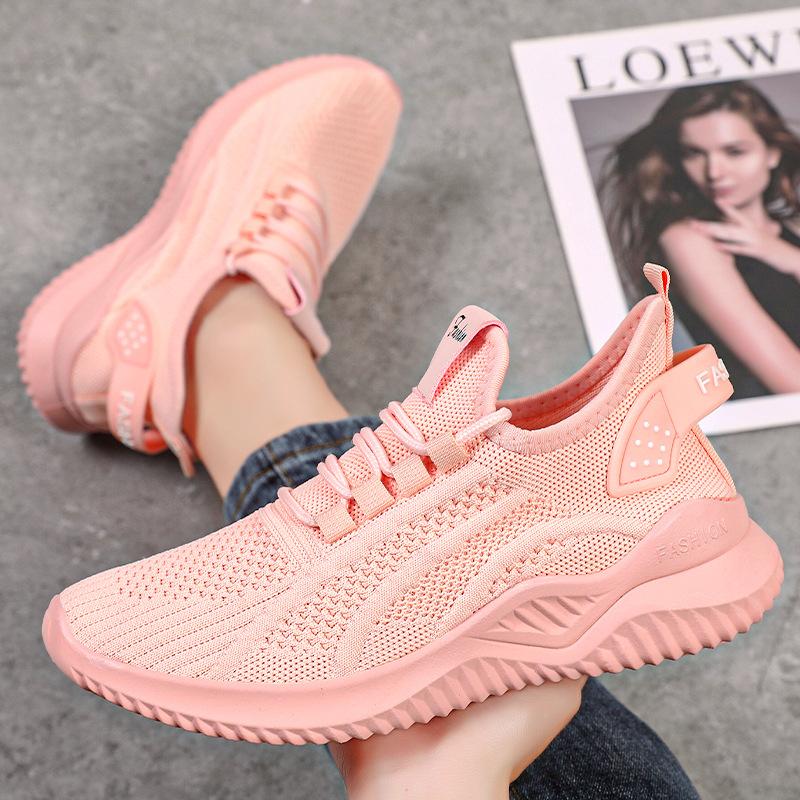 Women's shoes soft sole not tired feet temu solid color versatile casual shoes breathable white shoes lightweight sports shoes
