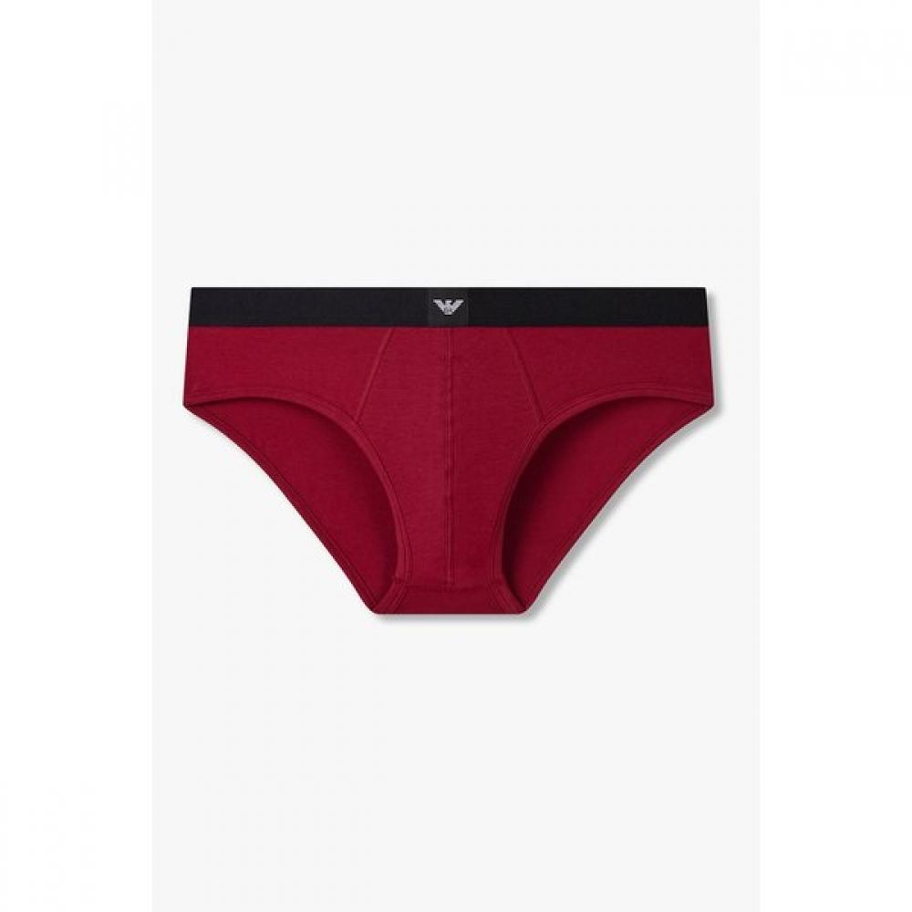 Emporio Armani Мужские хлопковые плавки с нашивкой-орлом на резинке L(105)
