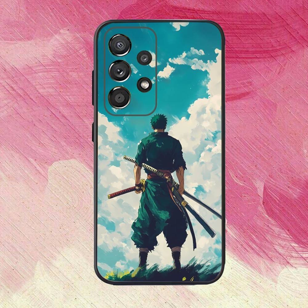 Anime One P-Pieces Z-Zoro Phone Case For Samsung S25,S24,S21,S22,S23,S30,Ultra,S20,Plus,Fe,Lite,Note,10,9,5G Black Cover