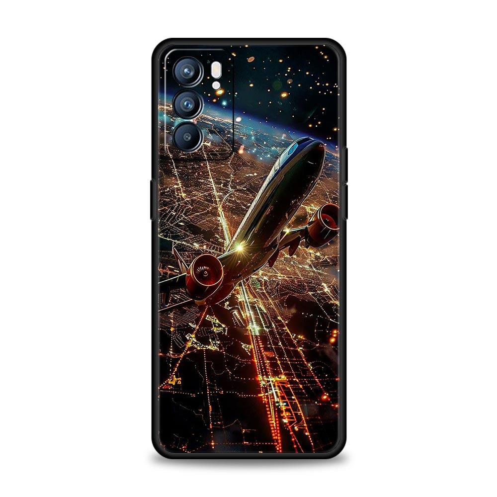 Travel-Nspired Airplane Route Phone Case For Oppo A17 A31 A54 A57 A78 A79 A98 Find X5 X6 Reno 6 7 8 10 11 12 13 F Pro Soft TPU