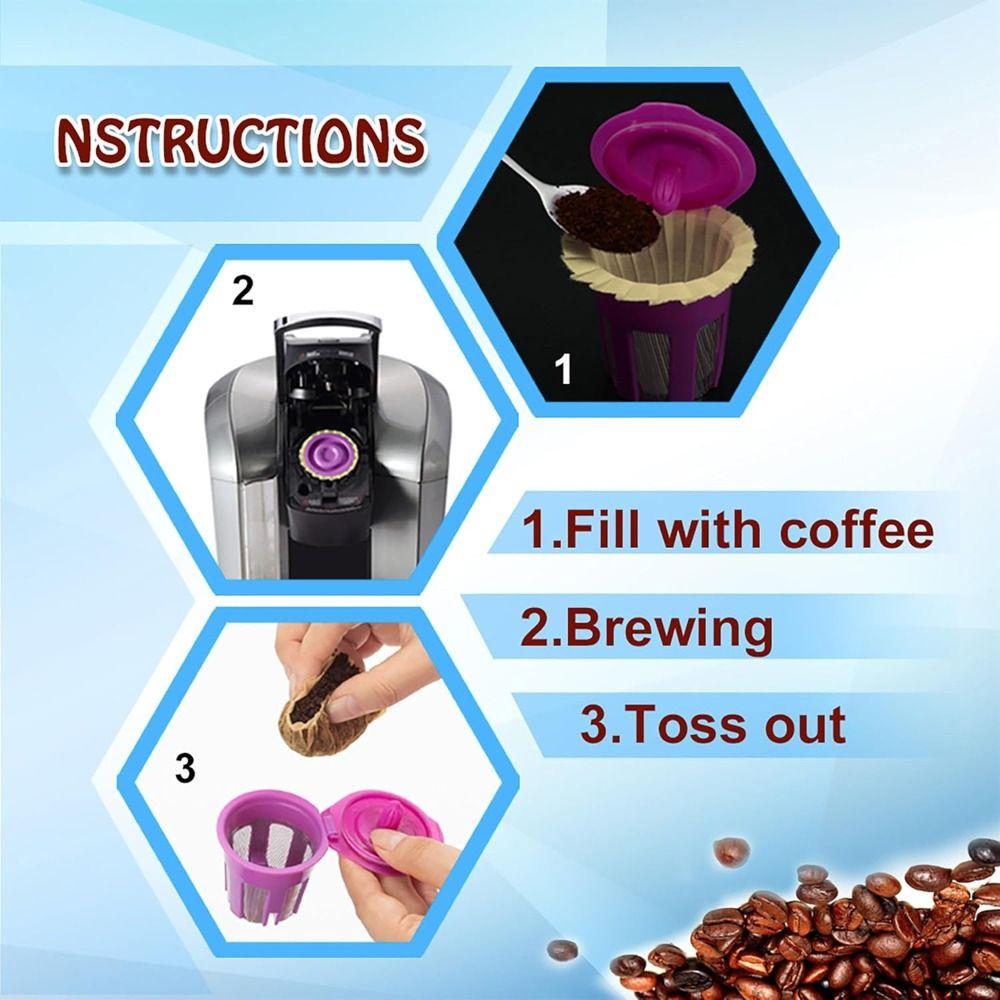 50/100 Pcs Natural Disposable Coffee Paper Filters K Cup Paper Filters for Most Reusable K Cup Pods