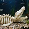 Aquarium Environment Enhancer Dinosaur Skeleton Fish Tank Decoration 3D Printed Dino Bone Decoration Body Model Figurine for Aquarium Landscaping
