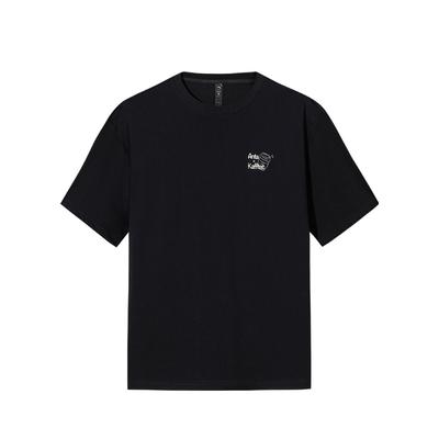 Comfortable Simple Letter Print Versatile Loose Round Neck Pullover Short Sleeve T-Shirt Men Tops Basic-Black 152537137-1