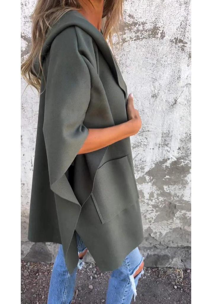 2024 Women's Autumn/Winter Lapel Cape Coat