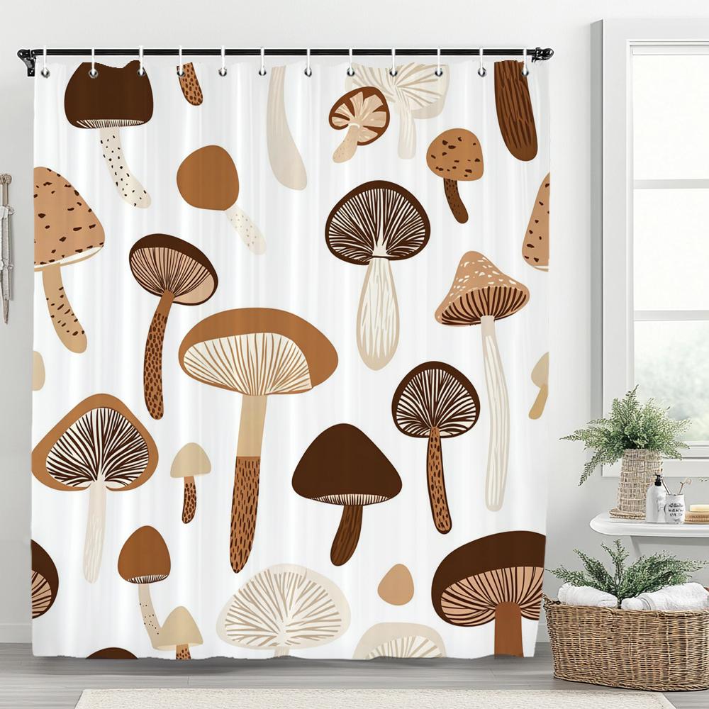 Modern Minimalist Leaf Theme Shower Curtain 3D Printing Fabric Leaves Bathroom Curtains For Home Decoration Curtain With Hooks