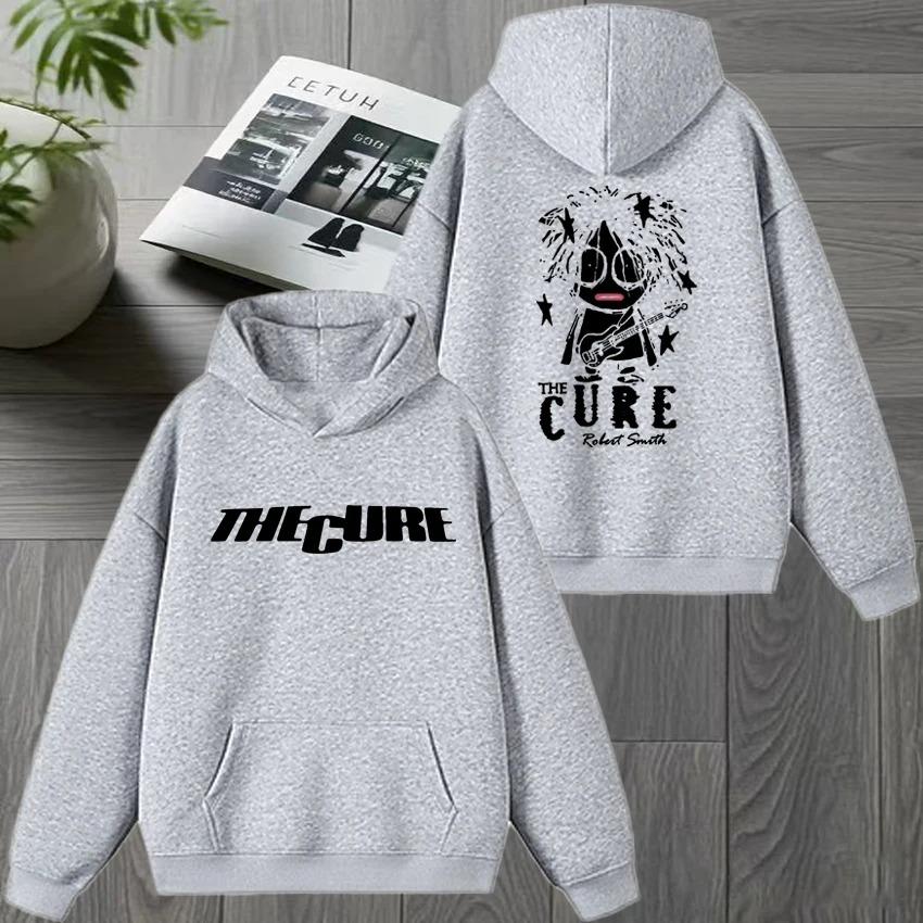 Rock Band THE CURE 90s Alternative Rock Double Sided Print Streetwear Unisex Vintage Hip Hop Hoodie Men Women Fleece Sweatshirt