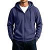 Heren Rits Hoodie Jas met Grote Zakken Kleur Casual