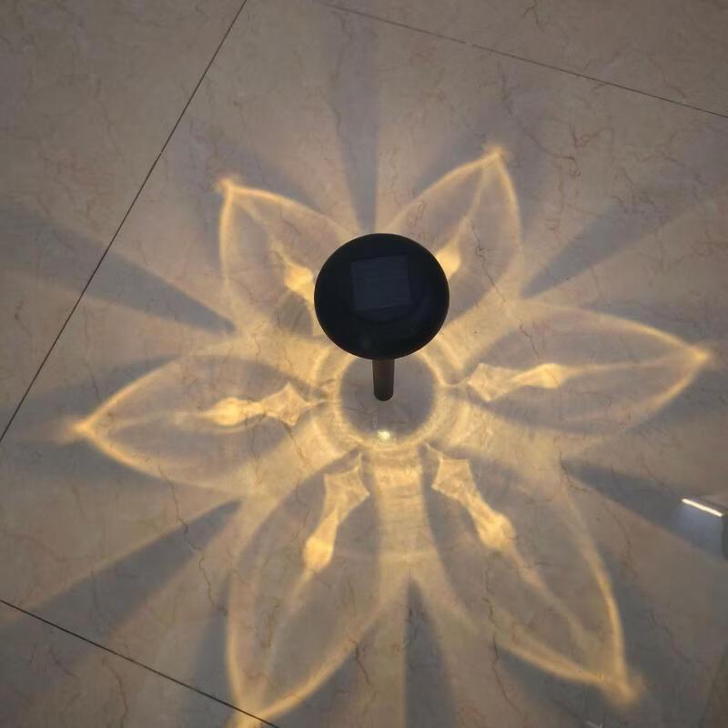 Nufeng 3-Head Dandelion Solar Garden Lights, Color-Changing, 2-Pack