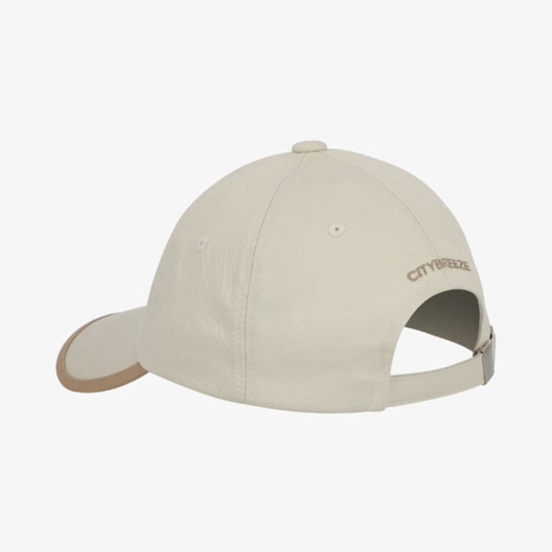 CITYBREEZE Circle Logo Trimming Ball Cap_BEIGE