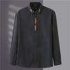 DIBINZE Men's Plus Size Embroidered Non-Iron Business Shirt