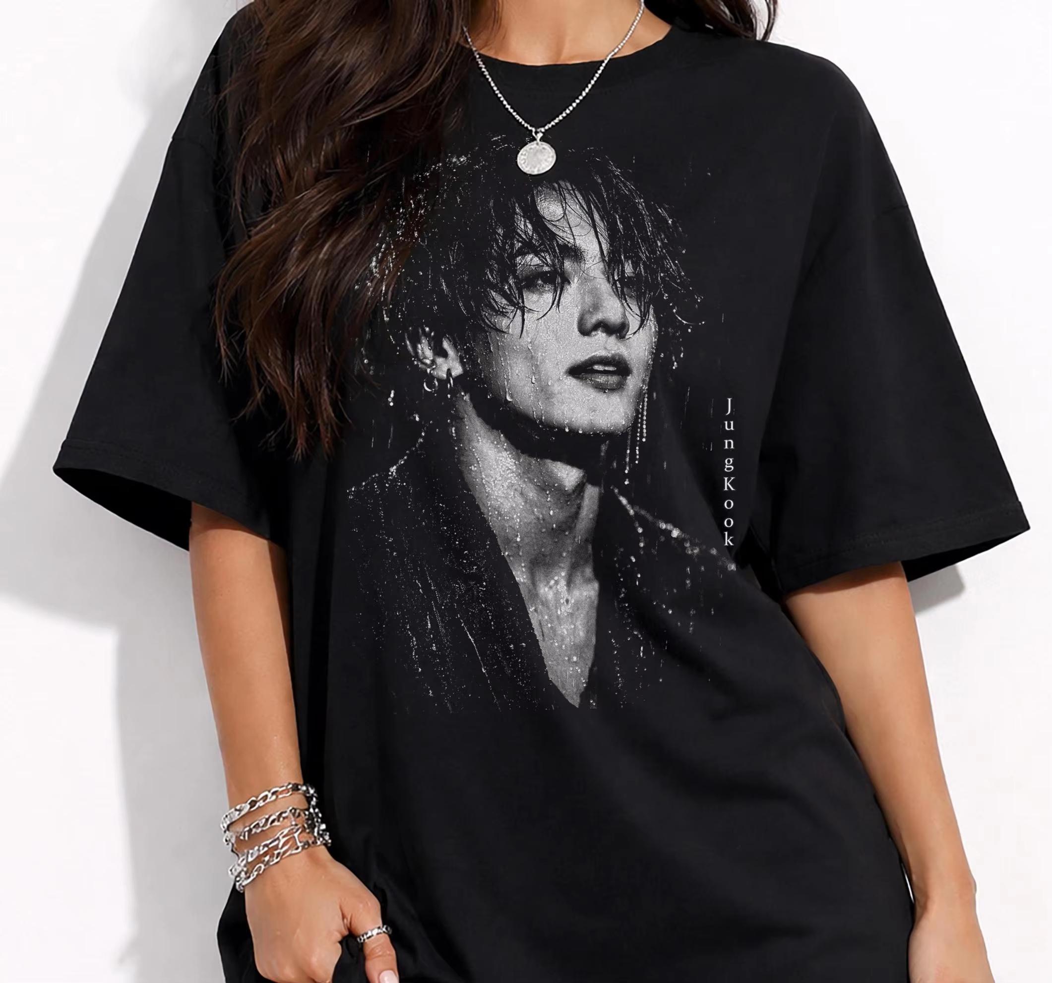 Jungkook T-shirt Korean BTS Pop Idol Jungkook Music Fan Gift 2026 Summer Unisex Fashion Cotton Y2K Loose Women And Men Comfortable T-shirt 4XL