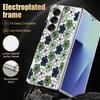 Vintage Clover Floral Case For Samsung Z Fold 8 Ultra 7 6 5 Luxury Plating Leather Skin Hard Phone Cover For Galaxy Z Fold8 Fold7 Fold6