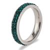 8mm Fashion Zircon Inlaid Gradient Ring for Women Men Stainless Steel Exquisite Ring Jewelry Party Birthday Gift Wholesale