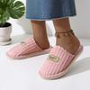 Cozy & Elegant Women's & Men's Winter Slippers • Plush Soft Lining & Thickened EVA Sole • Slip-On House Shoes with Golden Strap Design (/White)