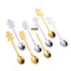 Stainless Steel Christmas Cartoon Coffee & Dessert Spoon Set