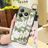 Soft Case Back Cover Phone Case For Realme C63 4G/C61 4G Wrist Strap Lanyard Protective Wristband Oil Painting Anti-dust