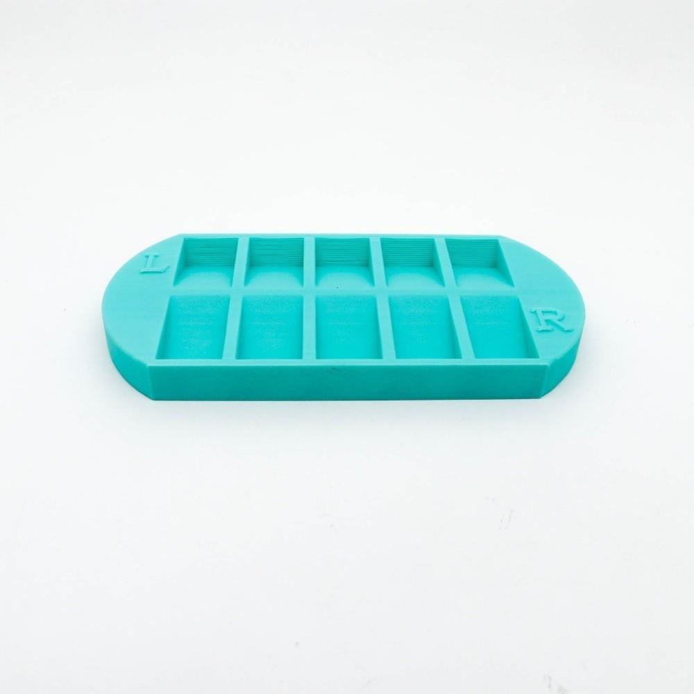 10 Grids Nail Tip Storage Tray With L/R Mark Nail Art Storage Plate Nail Art Organizer Nail Art