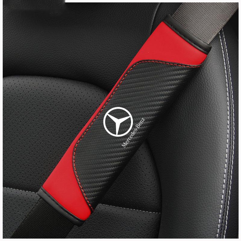 GWRA8 Car Seat Belt Protect Cover Shoulder Neck Soft Pad For Mercedes Benz AMG W220 W206 W203 W211 W205 W212 W201 W210 GLK Accessories