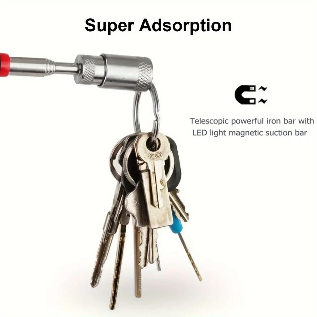 Teleskooppikariga magnetiline raudvarras kodumajapidamises kasutatavate autode remondi- ja ülevaatustööriist Tugev magnetiline metallist kruviga imivarras