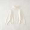 Kids Solid High Neck Long Sleeve Knit Base Sweater For Boys And Girls