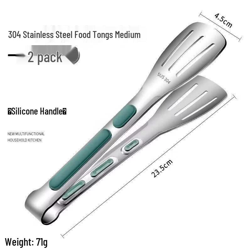 304 Stainless Steel Anti-Scald Kitchen Food Tongs