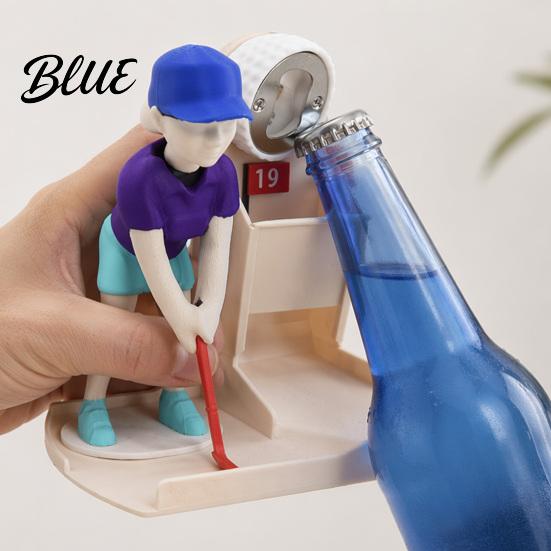 Interactive Game Bottle Themed Opener Printed Swing Golf Opener 3D Beer Buddy Portable Mini Sports Tabletop Design for Bar