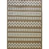 Living Room Rug Jute Look with White Geometric Relief Pattern 120x160