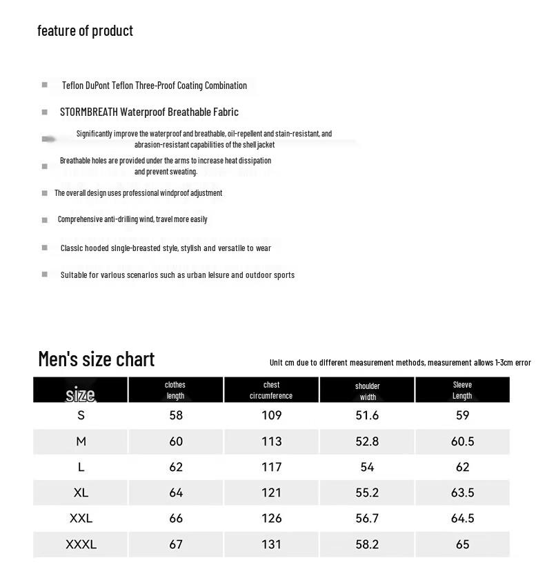 Pelliot Unisex Outdoor Waterproof Jacket