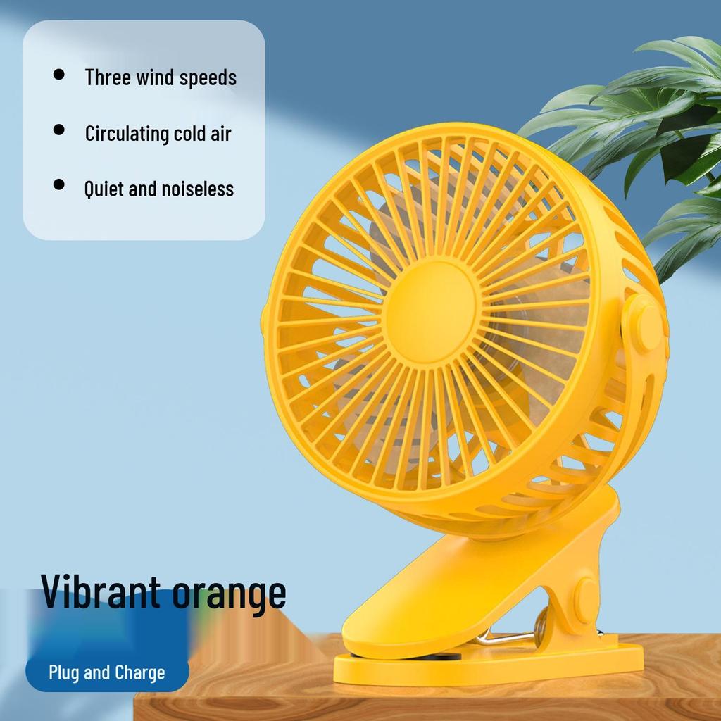 Mini USB Rechargeable Clip Fan - Portable Handheld & Desktop Small Fan for Office & Dorm
