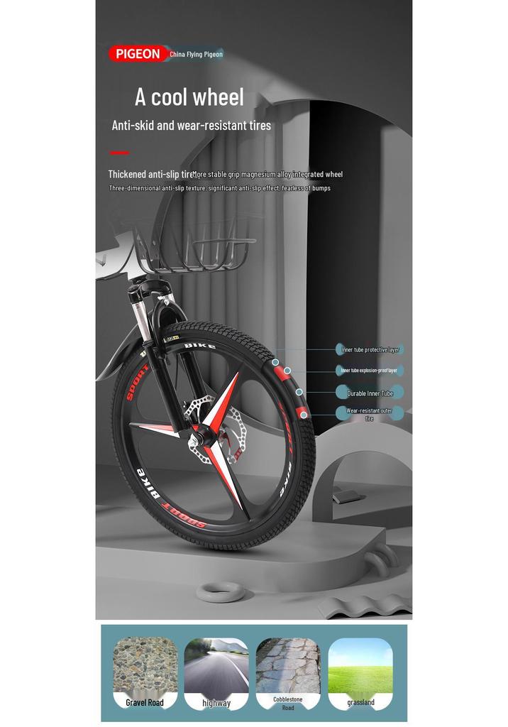 Flying Pigeon 20" Foldable Adult Variable-Speed Commuter Bicycle