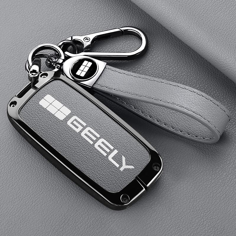 NEW Zinc Alloy Protection Shell For Geely EX5 Galaxy Starship 7 EM-i L7 Model E8 E5 Car Smart Remote Key Case Cover Accessory