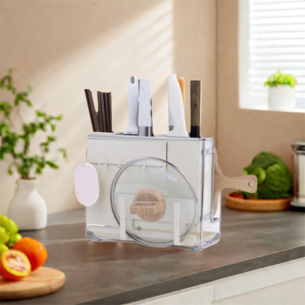 Large Capacity Chopstick Bucket Carbon Steel Cooking Utensil Holder Kitchen Cutter Rack  for Home