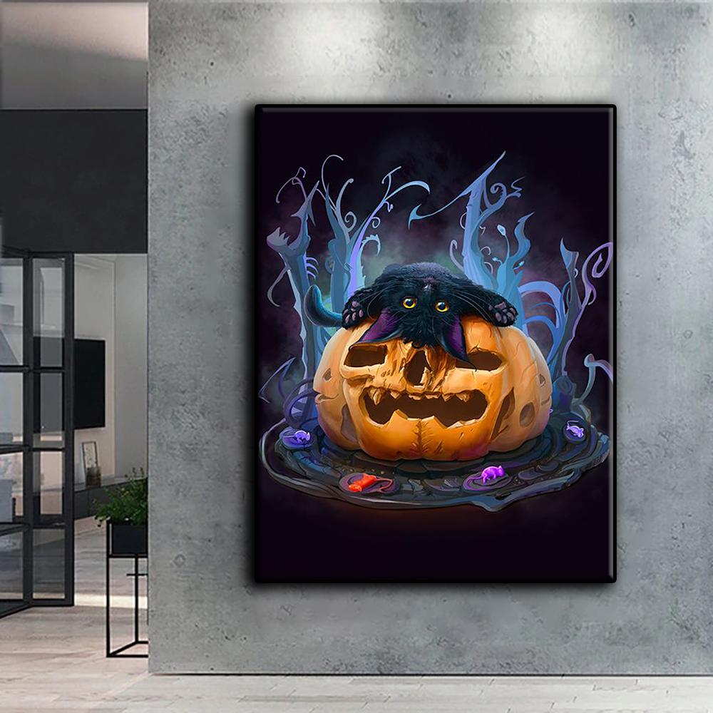 Kjøp 5D DIY diamantmaleri Halloween gresskar og svart katt korssting  diamant kunst broderi mosaikk hjemmedeco | Joom Norge, image size:1000x1000