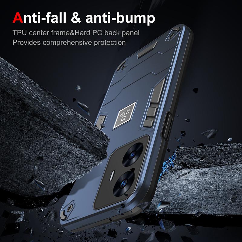For Realme C51 C53 C55 Armor Magnetic Hard PC Phone Case For Realme C53 For Realme C55 Lens Protection Shockproof Cover