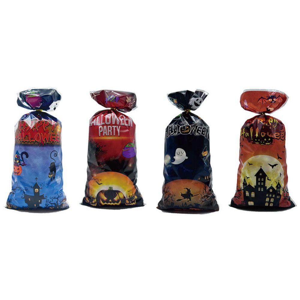 100pcs Hard To Tear Halloween Candy Bag Waterproof Children's Gift Packaging Bag  Halloween