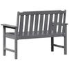 Garden Bench Light Grey 120 x 59 x 88 cm HDPE