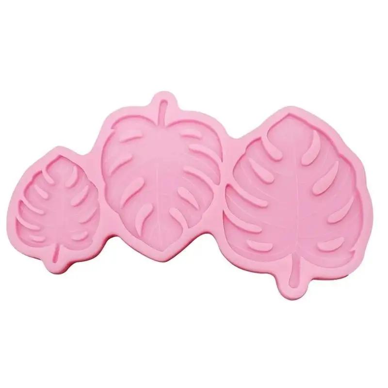 1 Pcs 3 Sizes Made Decorating Leaves Chocolate Candy Monstera Leaf Silicone Mold Fondant Cake Decoration Silicone Mold Hand