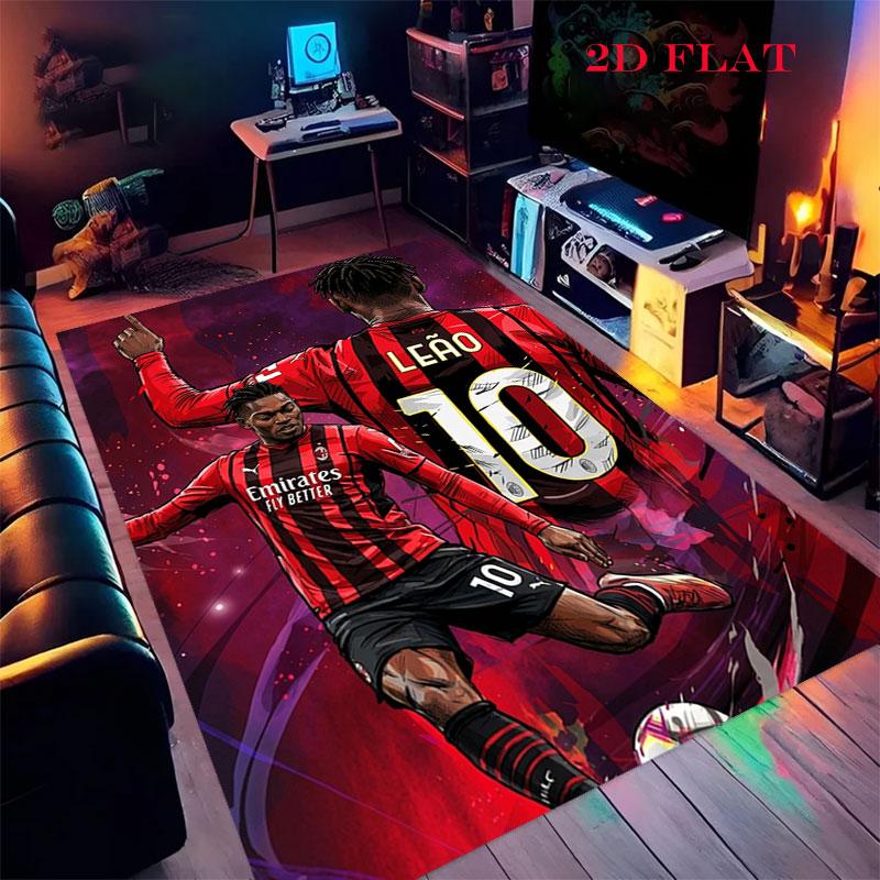 Rafael Leão Player Carpet Rug for Living Room Bedroom Home Sofa Decoration,Kids Play Nonslip Floor Mat