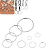 Metal Keychain Rings With Double Loop Nickel Finish For Key Holder Collection