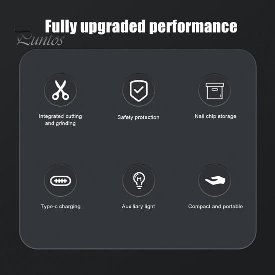 Electric Nail Clipper with LED Light 3 Speeds Rechargeable Nail Trimmer for Adults Kids Seniors Efficient Automatic Nail Cutter with Display Portable