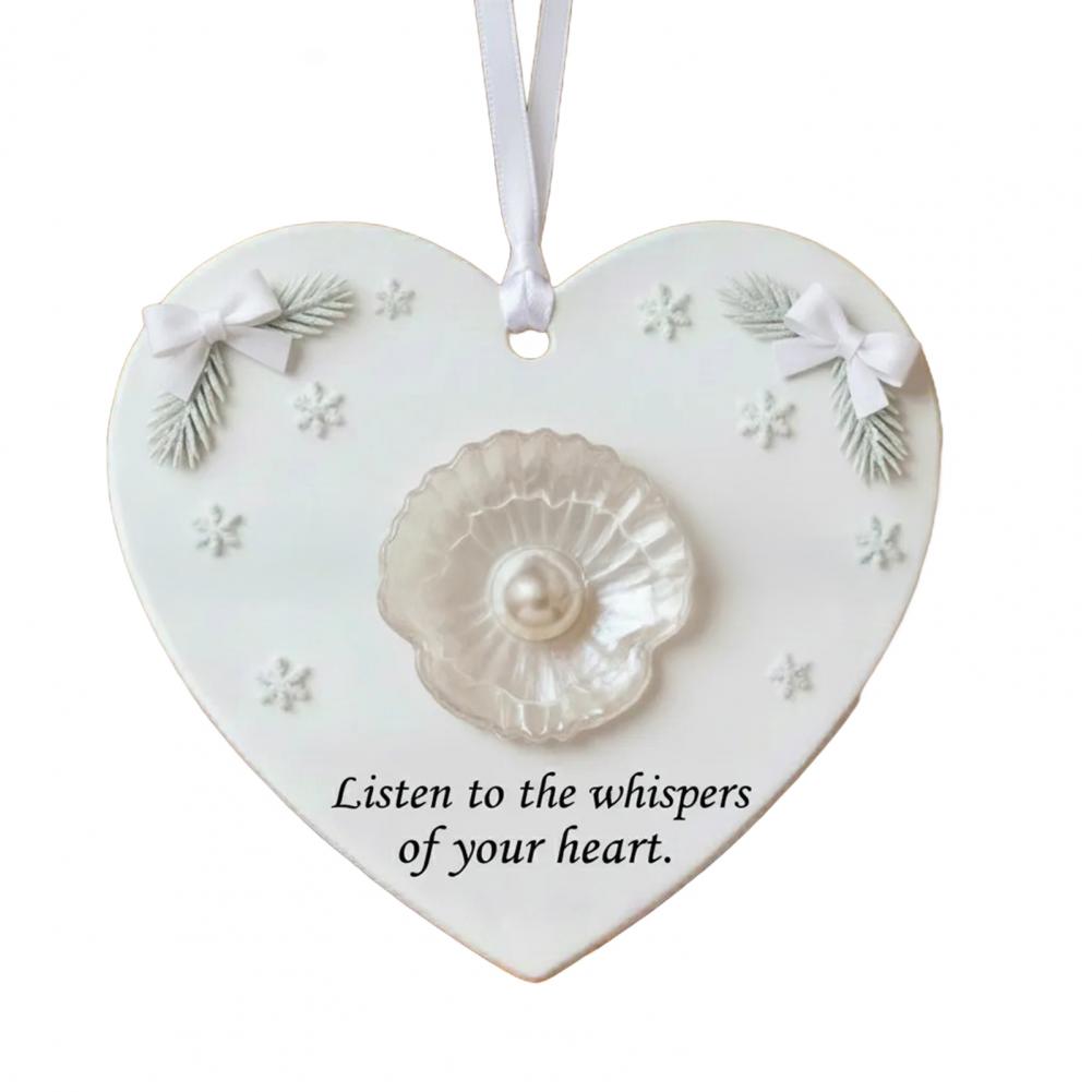 High-quality Acrylic Ornaments Acrylic Christmas Decor Inspirational Heart Shaped Christmas Ornament Set for Friends for Tree