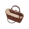 Longchamp Le Roseau 22 Bamboo Buckle Closure Small Calfskin Shoulder Tote Bag Women handbags Brown 10095HCN304