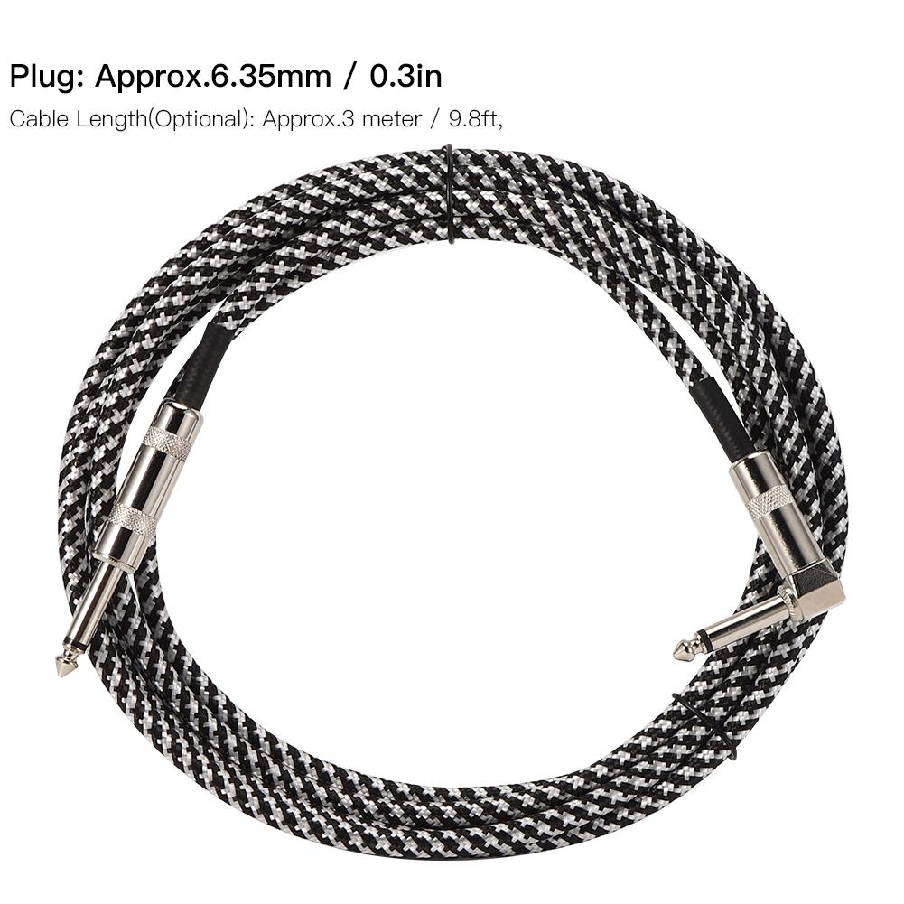 Guitar Cable Bass Effect Speaker Audio Connection Wire Electric Musical Instruments Parts3 Meter