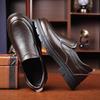 Leather shoes men's business dress casual shoes one pedal spring breathable soft sole non-slip