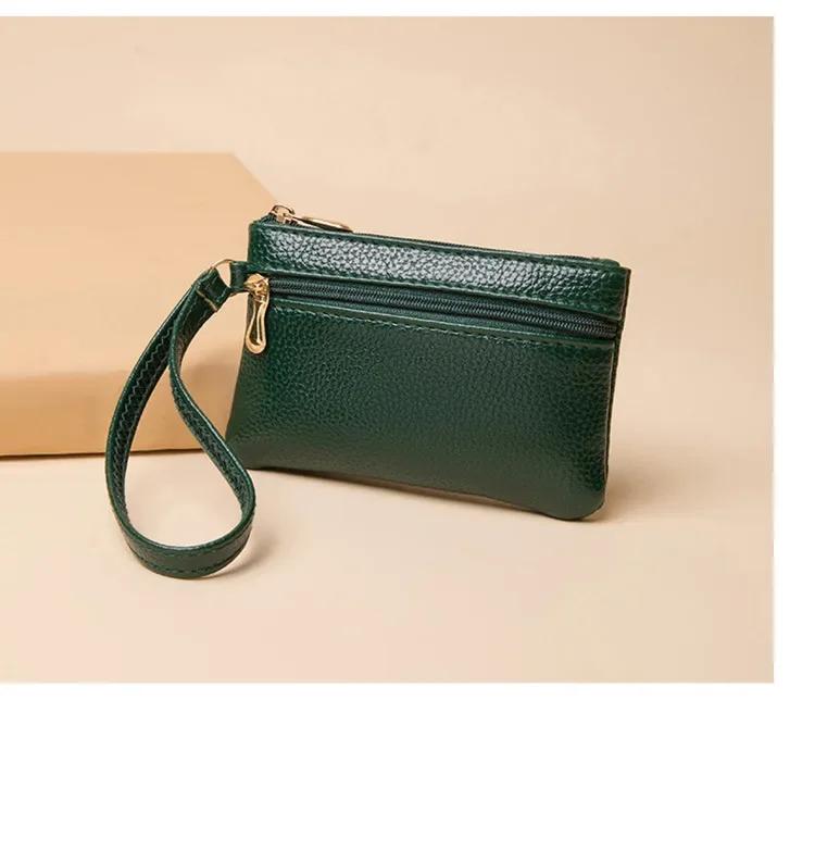 Double Zipper Coin Purse Women Wallet Large Capacity Multi Pocket Credit Card ID Holder Wallet Mini Storage Hand Bag