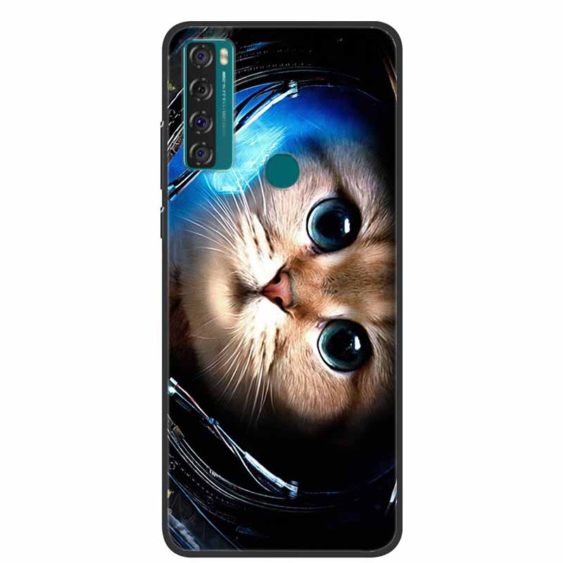 Case For TCL 20 SE Luxury Silicone TPU Soft Phone Cover For TCL 20 SE Case T671H 6.82" Funda Animal Capa Cute Shockproof Coque