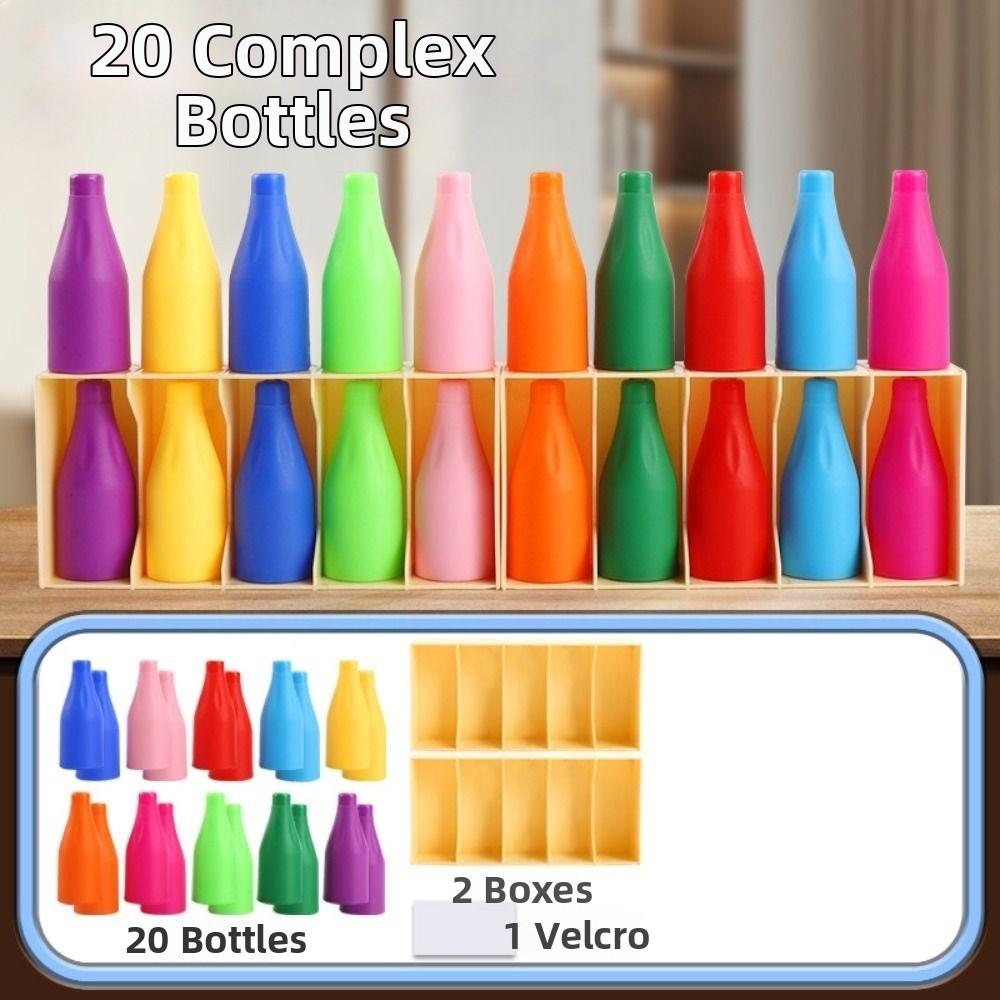 2Set Creative Bottle Matching Game Logical Thinking Montessori Color Sorting Toys Family Party